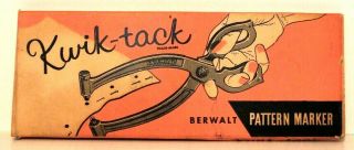 Vintage Kwik - Tack Pattern Marker Tool,  Box