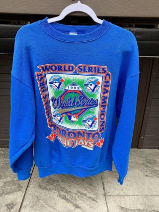 Vintage Rare 1992 Mlb Toronto Blue Jays World Series Champions Sweatshirt Xl