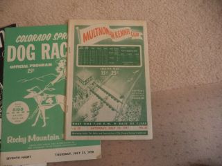 1947,  1956,  1958 Dog Racing Programs (Miami,  Colorado,  Oregon) 2