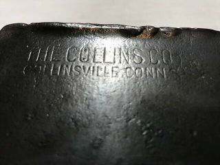 Vintage THE COLLINS CO.  single bit Axe head (Crown logo) Mfg Collinsville Conn 2