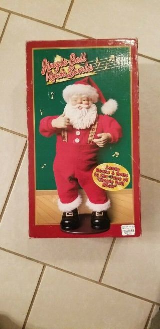 Vintage Jingle Bell Rock Santa Animated Dancing Musical Santa Edition 1 1998