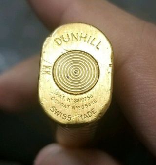Vintage Dunhill Spiral Gold Plated Cigarette Lighter 2