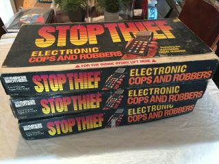 Vintage 1979 Parker Brothers Stop Thief Electronic Board Game X3