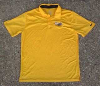 Augustana College Football Nike Polo Shirt Mens Large L Vikings Augie Yellow