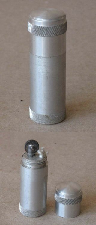 Old Vintage German Aluminium Petrol Cigarette Lighter Special Corps Functional