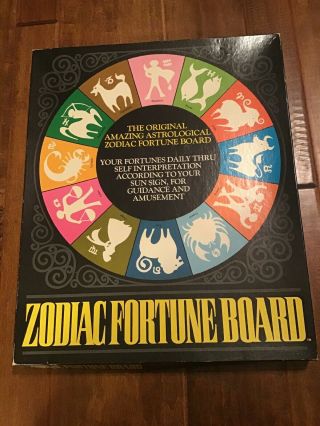 Vintage 1975 Zodiac Fortune Board Game Astrology Horoscope Amusement - Complete