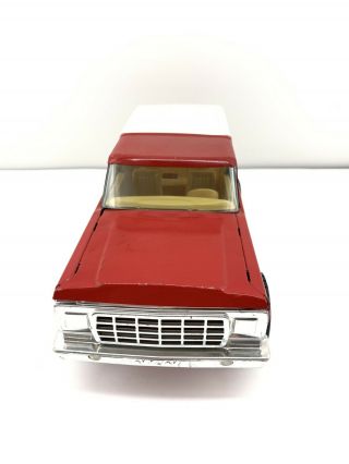 Vintage Steel Nylint Red/White Ford Bronco Ranger XLT Truck USA Made Camper top 2