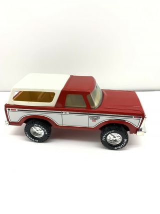 Vintage Steel Nylint Red/White Ford Bronco Ranger XLT Truck USA Made Camper top 3