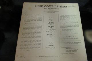 HERE COME DE BEAR - Rare 1968 Alabama Bear Bryant Vinyl Record Jay Higginbotham 2