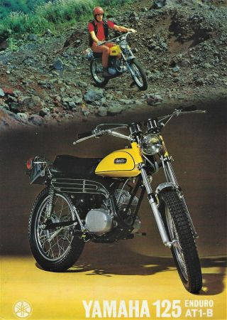 Rare Vintage 1970 Yamaha 125 Enduro At1 - B Motorcycle Sales Brochure