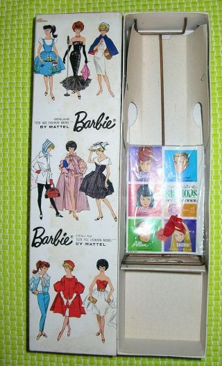 Vintage Ash Blonde Bubble Cut Barbie Box Only Liner Stand Bklt Ex