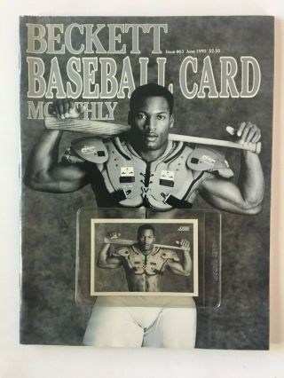 Beckett Baseball Card Monthly Issue 63 Bo Jackson.  June 1990 W Trading Card.