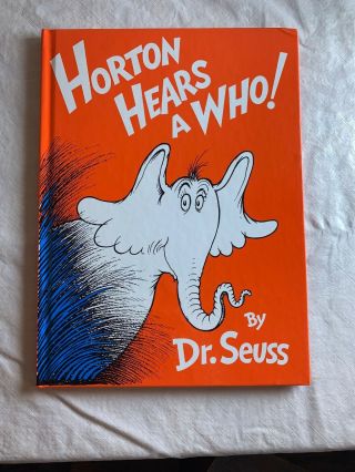 Vintage Dr Seuss Horton Hears A Who Bce Large Format Hard Cover Book N2