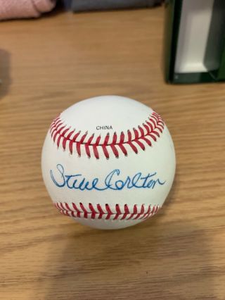 Vintage Steve Carlton Autographed Official National League Rawlings Baseball