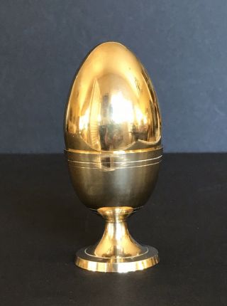 Vintage Solid Brass Egg & Egg Cup (2 Piece Set)