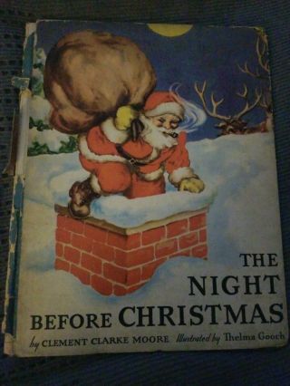 The Night Before Christmas Vintage Bj By Clement Clarke Moore 1937 Thelma Gooch