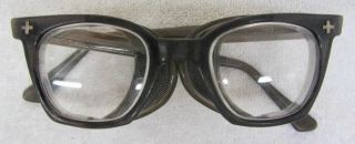 Vintage Aden Z87 Industrial Factory Safety Glasses 5 3/4 " Steampunk Eyewear
