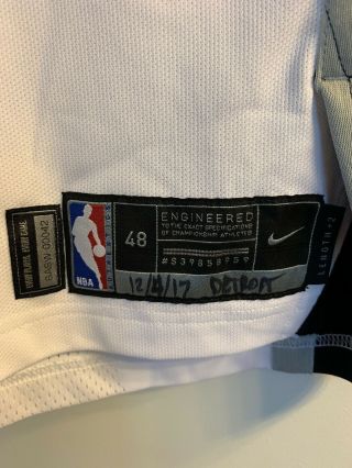 Tony Parker San Antonio Spurs game worn jersey NBA/MEI Gray 2
