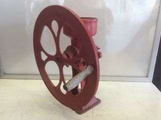 Antique Vintage Unmarked 2 Cast Iron Hand Crank Grain Coffee Mill Grinder