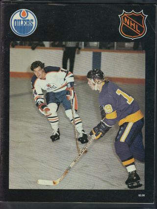 1979 - 1980 Edmonton Oilers Vs St.  Louis Blues Program