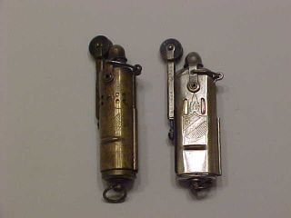 Two Bowers Wwii Era Trench Cigarette Lighters Flame And Sheild Logo