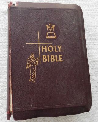 Vintage Catholic Family Holy Bible (1950) : Old & Testament/illustrated/maps