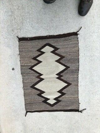 26 " By 37 " Antique Vintage Native American Indian Navajo Rug And Or Blanket
