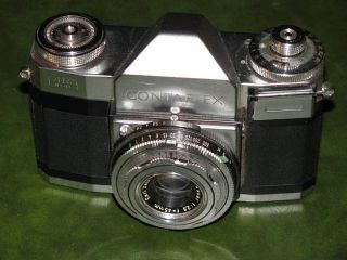 Vintage Zeiss Ikon Contaflex 35mm Camera W/tessar 45mm F2.  8 Lens Leather Case