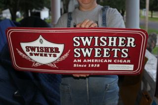 Vintage Swisher Sweets Cigars Tobacco Gas Station 24 " Embossed Metal Sign