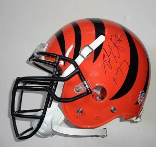 Bengals Rams Andrew Whitworth 2015 - 16 Signed Game Worn Football Helmet