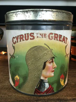 Vintage Rare Cigar Tobacco Advertising Tin Canister – Cyrus The Great 3