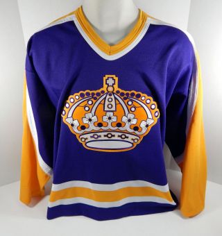 Manchester Monarchs Blank Game Issued Purple Jersey La Kings Crown Night 56