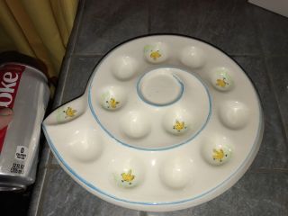 Vintage Ceramic Escargot Snail Plate With Chicks