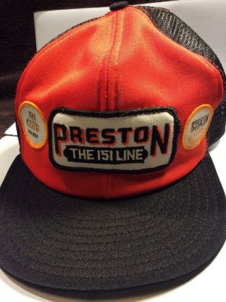 Vintage Preston The 151 Line & Northeast Truck Line Trucker Hats 1st Club Member
