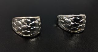 Lovely Vintage Silver Tone Clip On Earrings Jewellery Signed Napier