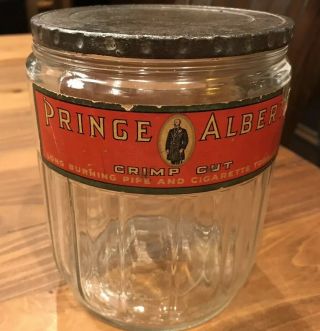 Vintage - Prince - Albert - Glass - Jar - Tobacco - Cigar - Humidor - 1940 