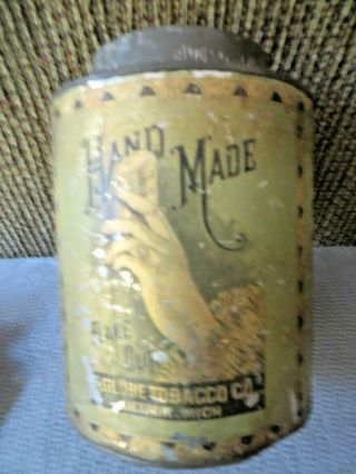 Vintage Hand Made Tobacco Tin Globe Tobacco Co Detroit