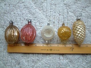 Vintage Christmas Ornaments Fruit Mercury Type