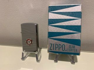 Zippo 1962 - Hi Polish Slim Advertiser Zippo For " United States Lines "