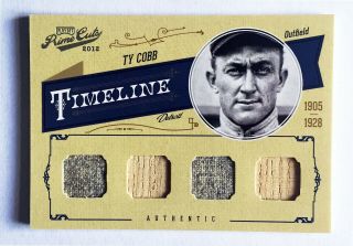 2012 Prime Cuts Timeline Material Player Quads 25 Ty Cobb 21/25