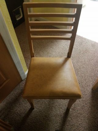 Set Of 4 Solid Kumfort 426 Louis Rastetter & Sons Wood Folding Chairs Vintage