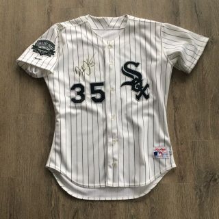 1991 Frank Thomas Chicago White Sox Game Worn Signed Autographed Jersey Hof