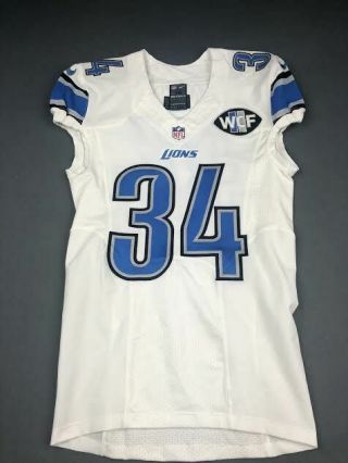 2014 Montell Owens Game Issued Detroit Lions Nike Football Jersey Maine