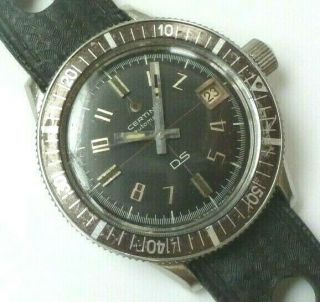 Rare Vintage Certina Ds Turtle Automatic Dive Watch - Dial