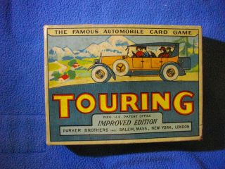 Vintage 1926 Touring Antique Car Card Game Parker Bros Very Early & Rare