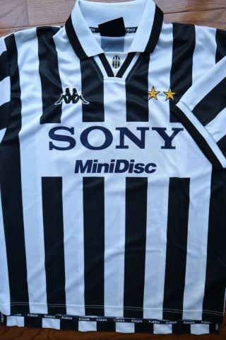 Vintage Kappa Juventus Italy Del Piero 10 Sony Minidisc Soccer Jersey Size L