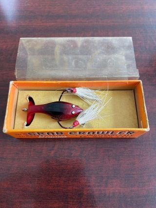 Vintage Ed Wood Crab Crawler Bait 100 Rw Crayfish Fishing Lure Tackle Box Find