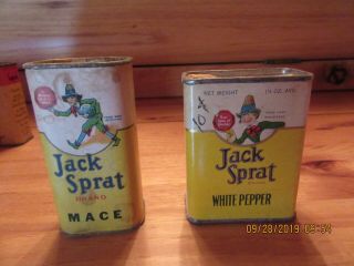Vintage Jack Sprat Brand Mace & White Pepper Spice Tin