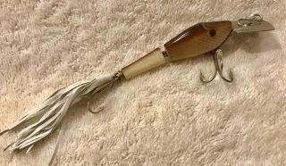 Fishing Lure Fred Arbogast Rare Brown Scale Hula Pike Tackle Box Crank Bait 2