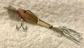 Fishing Lure Fred Arbogast Rare Brown Scale Hula Pike Tackle Box Crank Bait 3
